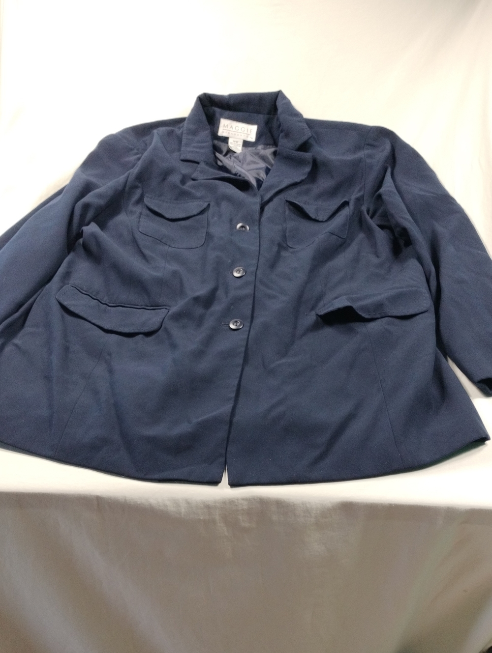 Maggie McNaughton Navy Button-Front Women's Jacket Size 18W
